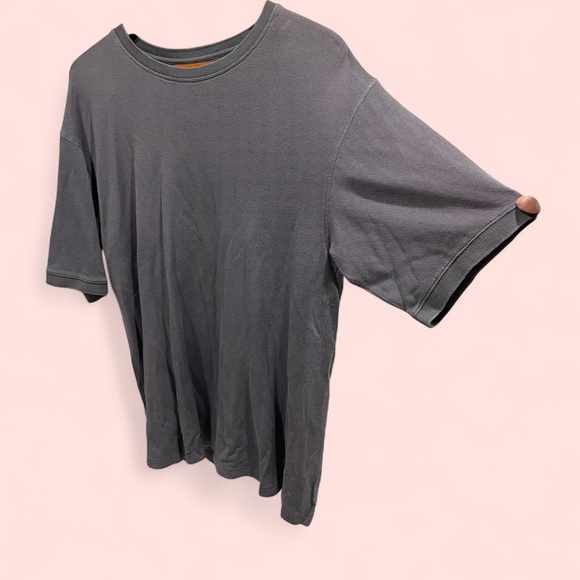 Steel blue gray vintage 90’s flowy soft t-shirt possibly silk blend luxury Saks - Picture 1 of 8